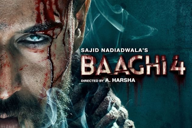 Baaghi 4 movie poster with box office collection chart showing India and worldwide earnings